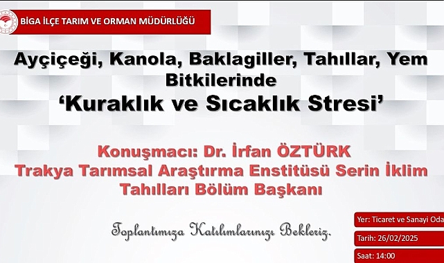 Dr. İrfan Öztürk'ten çiftçilere kuraklık ve sıcaklık stresi eğitimi