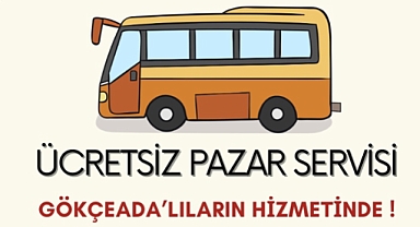 Gökçeada Belediyesi'nden ücretsiz pazar servisi hizmeti