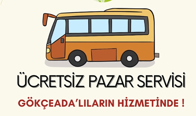 Gökçeada Belediyesi'nden ücretsiz pazar servisi hizmeti