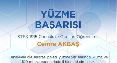 İSTEK 1915 Koleji, paletli yüzmede Çanakkale şampiyonu!