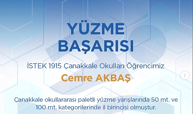 İSTEK 1915 Koleji, paletli yüzmede Çanakkale şampiyonu!