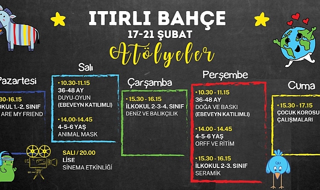 Itırlı Bahçe Atölyeleri'nde bu hafta!