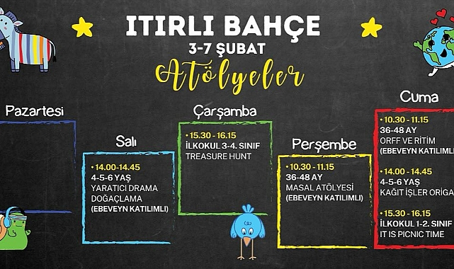 Itırlı Bahçe’de ücretsiz atölye programı