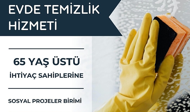 Lapseki Belediyesi'nden 65 yaş üstü vatandaşlara yönelik evde temizlik hizmeti