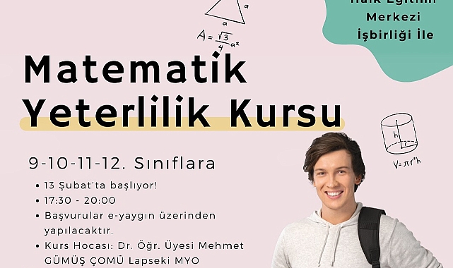 Lapseki Belediyesi'nden ücretsiz matematik yeterlilik kursu