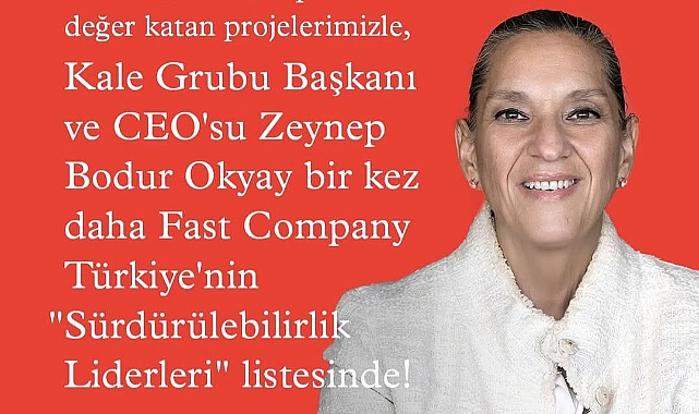 Zeynep Bodur "Türkiye’nin Sürdürülebilirlik Liderleri" listesine girdi