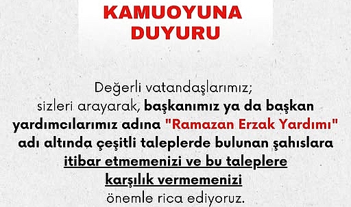 Çan Belediyesi'nden dolandırıcılara karşı uyarı