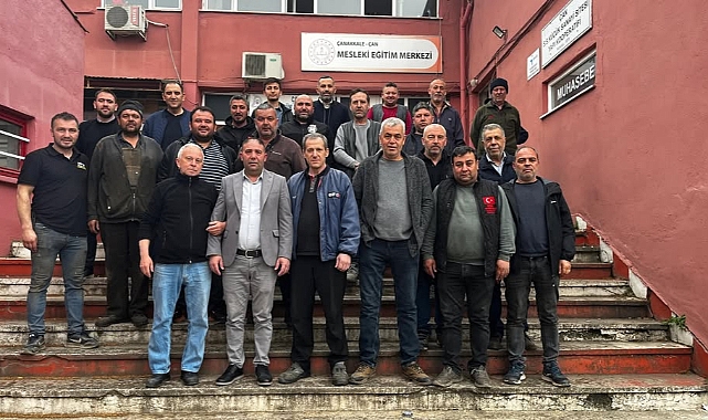 Çan Küçük Sanayi Sitesi esnafları bayramlaştı