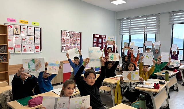 Çan Osman Çaneri İlkokulu öğrencileri iklim değişikliğine dikkat çekti