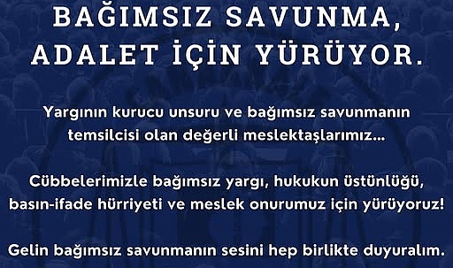 Çanakkale Barosu, bağımsız savunma için yürüyor