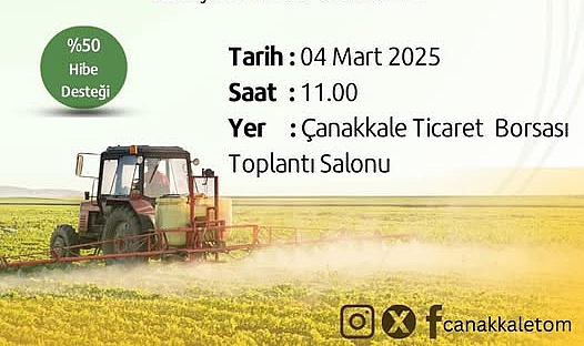 Çanakkale'de 2025 yılı 16. etap Kırsal Kalkınma Destekleri tanıtım toplantısı yapılacak