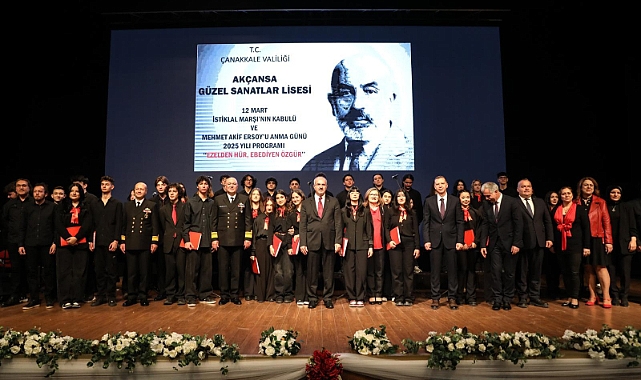 Çanakkale’de İstiklal Marşı’nın 104. yıl dönümü ve Mehmet Akif Ersoy’u anma programı düzenlendi