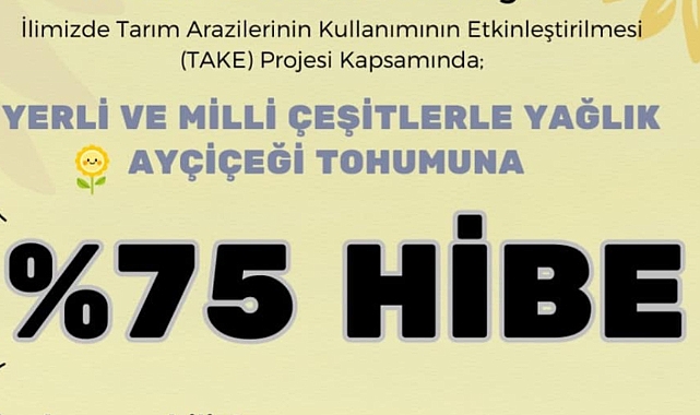 Çanakkale’de Yerli ve Milli Yağlık Ayçiçeği Tarımı Destekleniyor