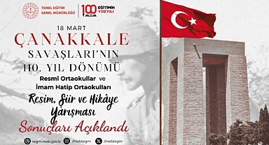 Çanakkale Savaşları'nın 110. yılı anısına düzenlenen yarışmanın sonuçları açıklandı