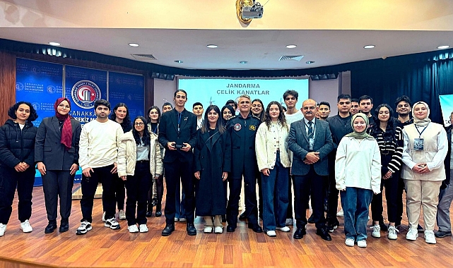 ÇOMÜ’de Jandarma Çelik Kanatlar ile havacılık söyleşisi