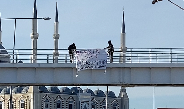 Çanakkale'de üst geçide Berkin Elvan afişi asıldı