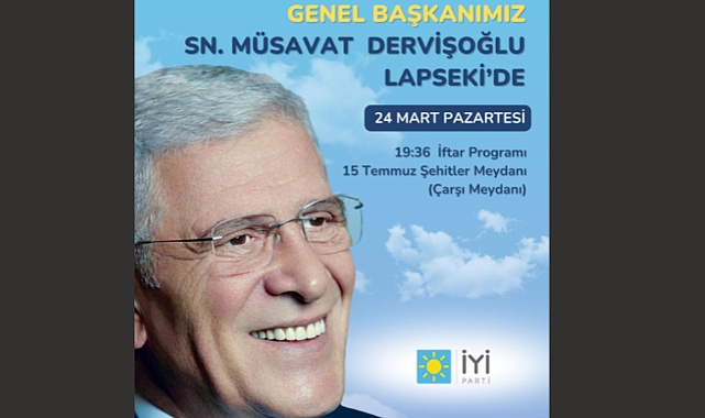 Genel Başkan Müsavat Dervişoğlu Çanakkale'ye geliyor