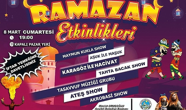 Geyikli’de 8 Mart’ta Geleneksel İftar ve Ramazan Eğlencesi!