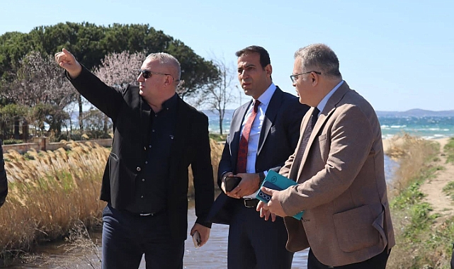 Geyikli’de Çakal Deresi Taşkın Kontrol İnşaatına iceleme