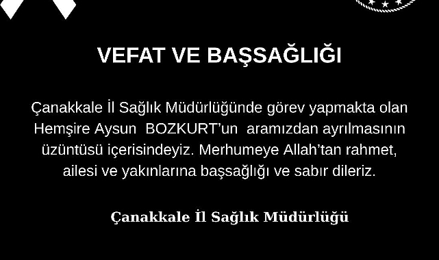 Hemşire Aysun Bozkurt hayatını kaybetti
