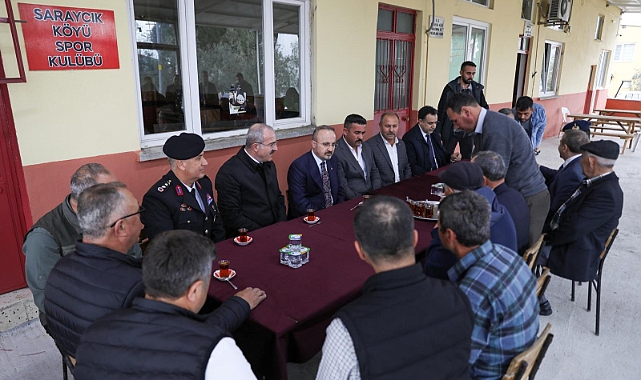 İçişleri Bakan Yardımcısı Bülent Turan ve Vali Ömer Toraman Saraycık Köyü’nde Vatandaşlarla Buluştu