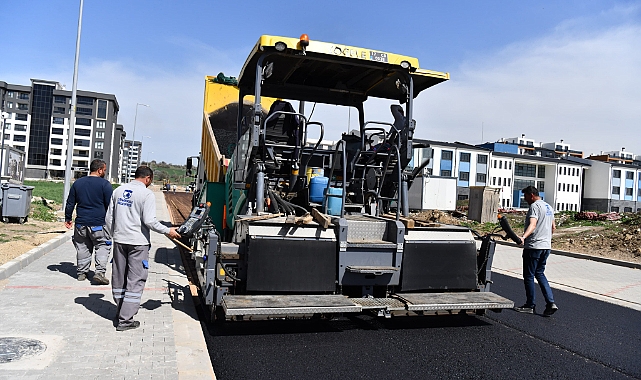Karacaören Mevkii'nde üstyapı çalışmaları sürüyor