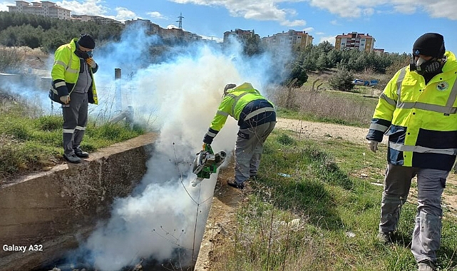 Kepez'de sivrisinekle mücadelede kışlak ilaçlama çalışmaları sürüyor
