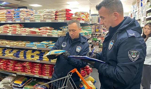 Lapseki'de market denetimleri
