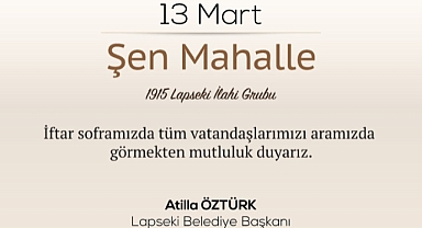 Lapseki Şen Mahalle’de iftar programı