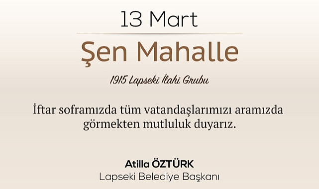 Lapseki Şen Mahalle’de iftar programı