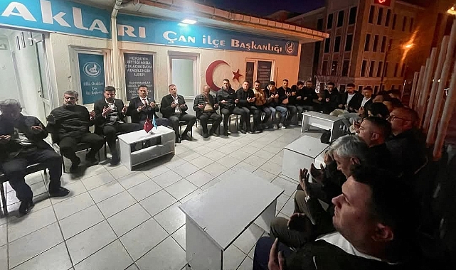 AK Parti Çan İlçe Teşkilatı Başbuğ Alparslan Türkeş’in anma programına katıldı
