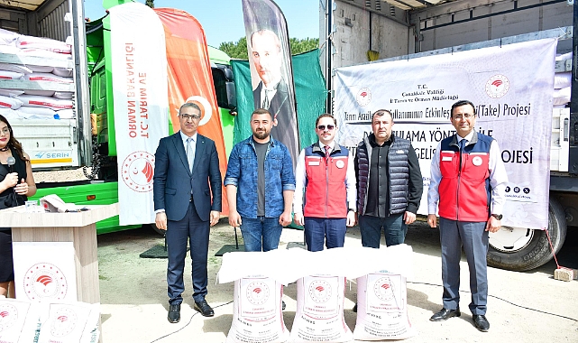 Biga’da çiftçilere tohum dağıtıldı
