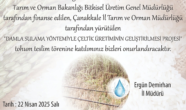 Biga'da tohum teslim töreni
