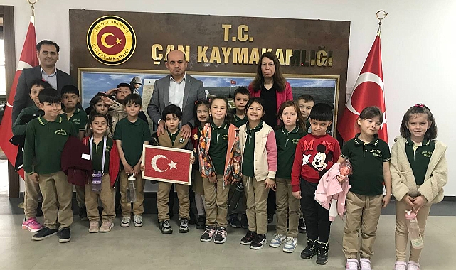 Çan Kaymakamı Dr. Emre Nebioğlu’na 23 Nisan ziyareti