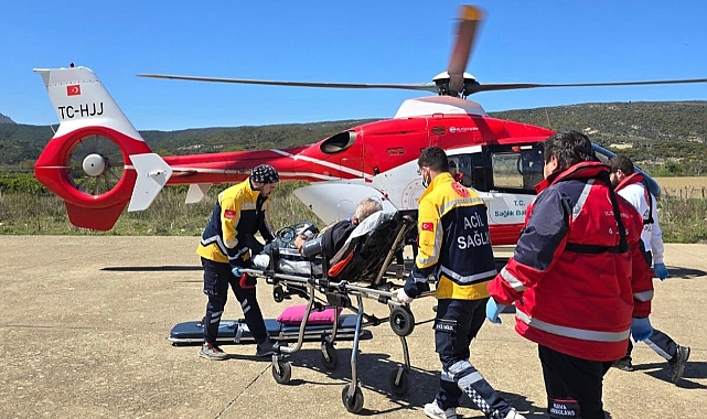 Gökçeada’da Kalp Krizi Geçiren Hasta Helikopter Ambulansla Çanakkale’ye Sevk Edildi