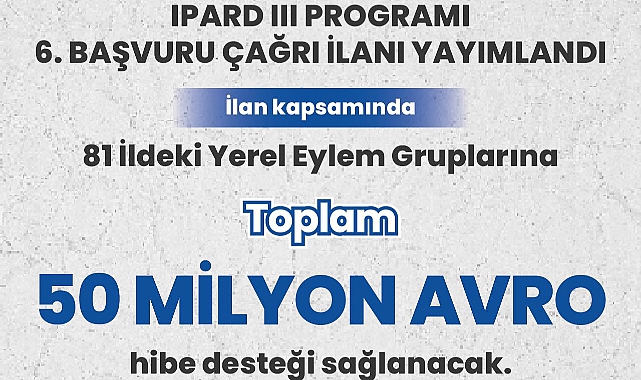 IPARD'dan Yerel Eylem Gruplarına 50 Milyon Avro hibe desteği!
