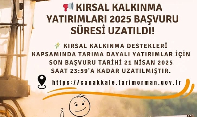 Kırsal Kalkınma Desteklerinde son başvuru tarihi uzatıldı!