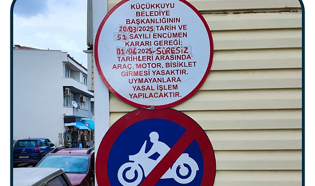 Küçükkuyu'da liman içi bölgesi araç trafiğine kapatıldı