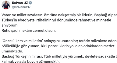 Rıdvan Uz'dan Alparslan Türkeş için anma mesajı