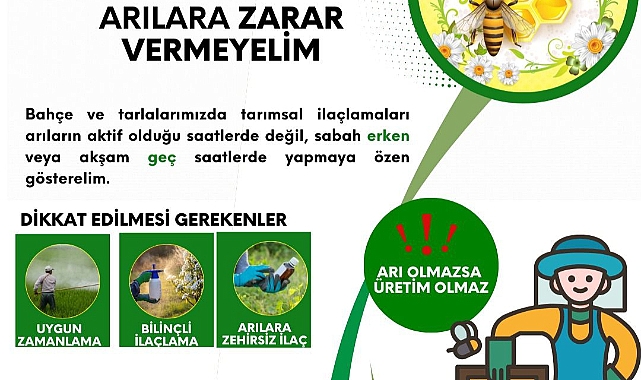 Yenice İlçe Tarım Müdürlüğü'nden arılar için duyarlı ilaçlama uyarısı