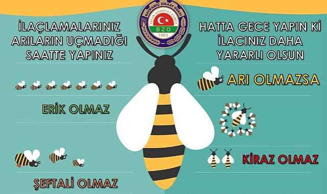 Bayramiç Ziraat Odası'ndan üreticilere arı dostu ilaçlama uyarısı