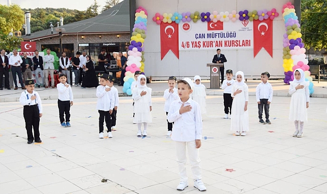 Çan’da 4-6 yaş Kur’an Kursları mezuniyet coşkusu