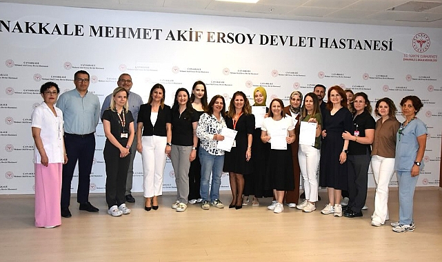 Çanakkale Devlet Hastanesi’nde acil bakım hemşireliği sertifika programı başarıyla tamamlandı