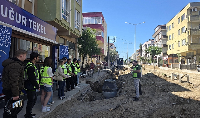 ÇOMÜ'lü öğrenciler altyapı çalışmalarını yerinde inceledi
