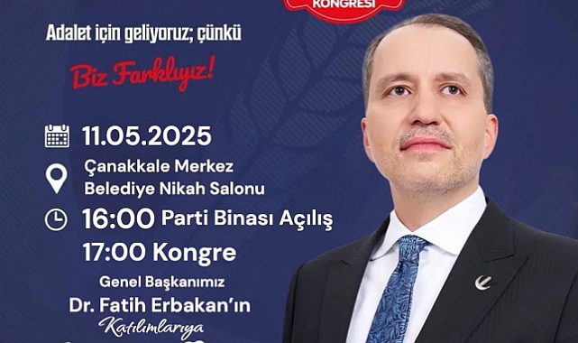 Fatih Erbakan Çanakkale'ye geliyor