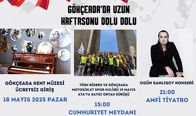 Gökçeada’da 3 günlük hafta sonu dolu dolu geçecek