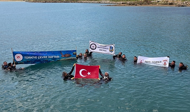 Gökçeada'da Dünya Çevre Günü’nde deniz dibi ve sahil temizliği