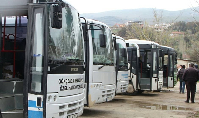Gökçeada’da özel halk otobüsü sefer saatleri güncellendi