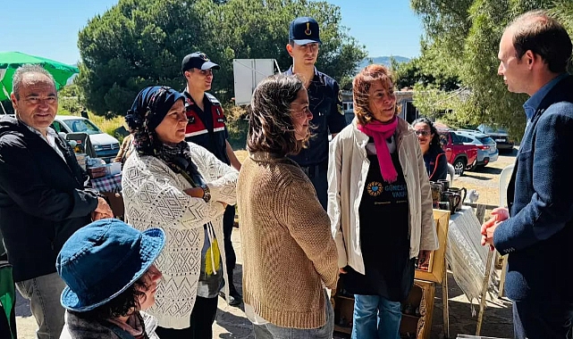 Kaymakam Salih Sak, Behramkale’de Bahar Kermesine katıldı ve ören yerinde incelemelerde bulundu
