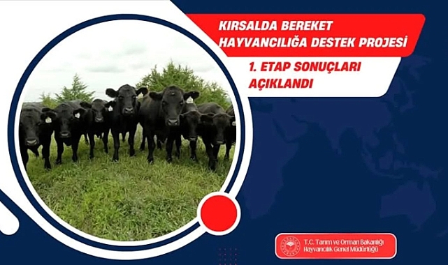Kırsalda Bereket Hayvancılığa Destek Projesi sonuçları açıklandı